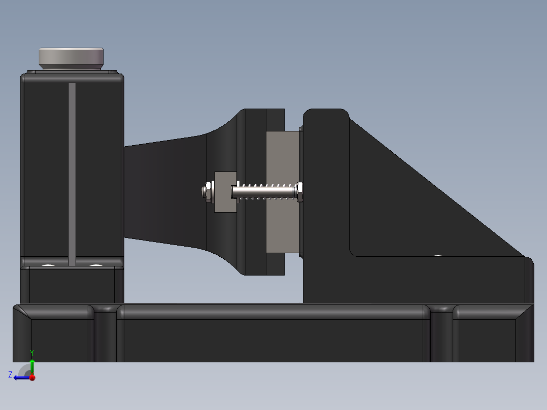 车床尾座体-钻φ17孔夹具右视图