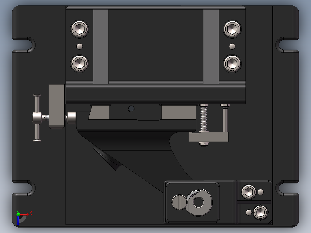 车床尾座体-钻φ17孔夹具俯视图