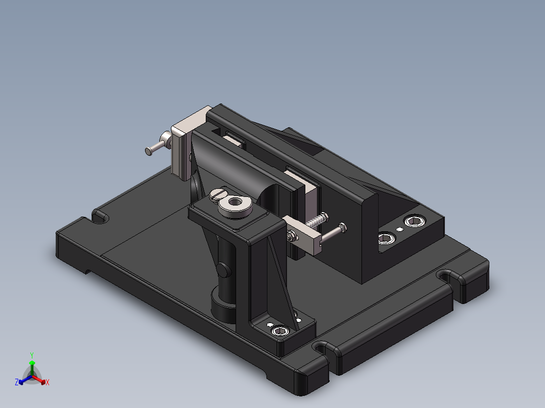 车床尾座体-钻φ17孔夹具正等轴测图