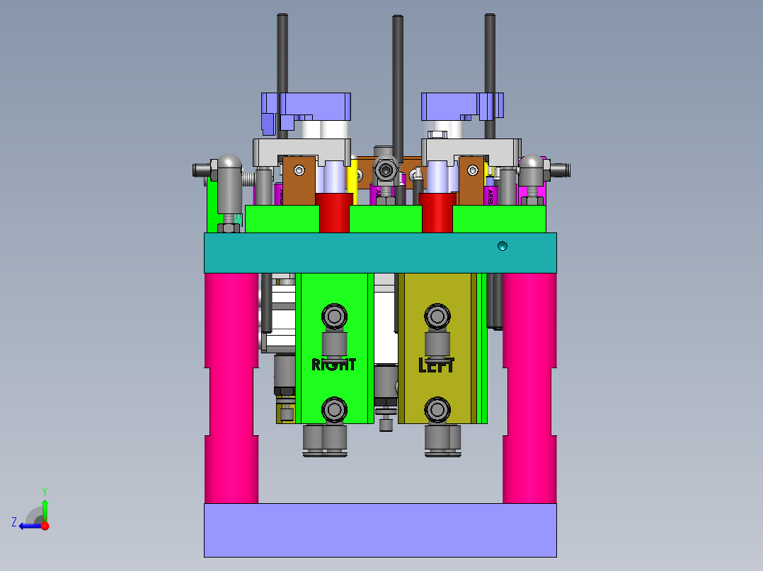 国外机械加工夹具右视图