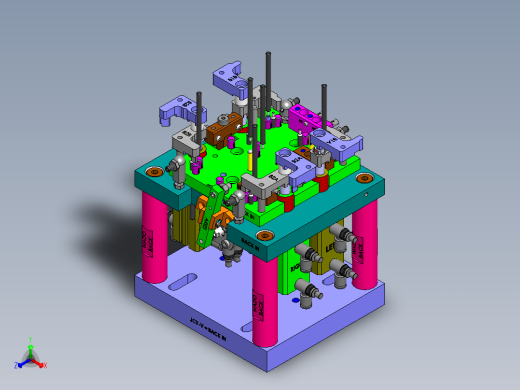 国外机械加工夹具正等轴测缩略图