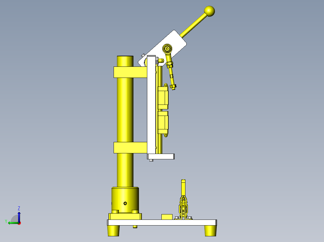 剥离强度测定夹具左视图