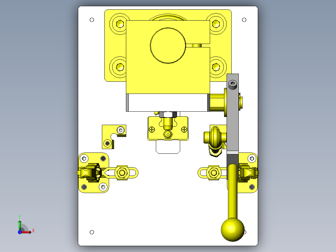 剥离强度测定夹具俯视图