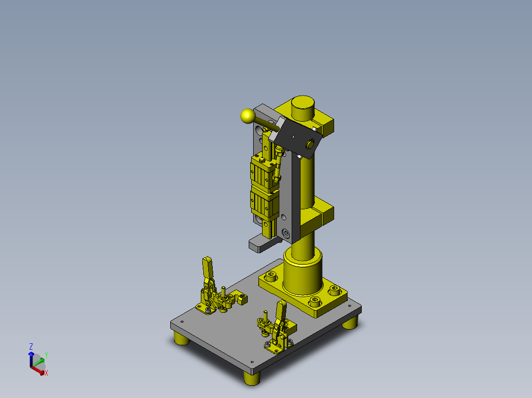 剥离强度测定夹具正等轴测图