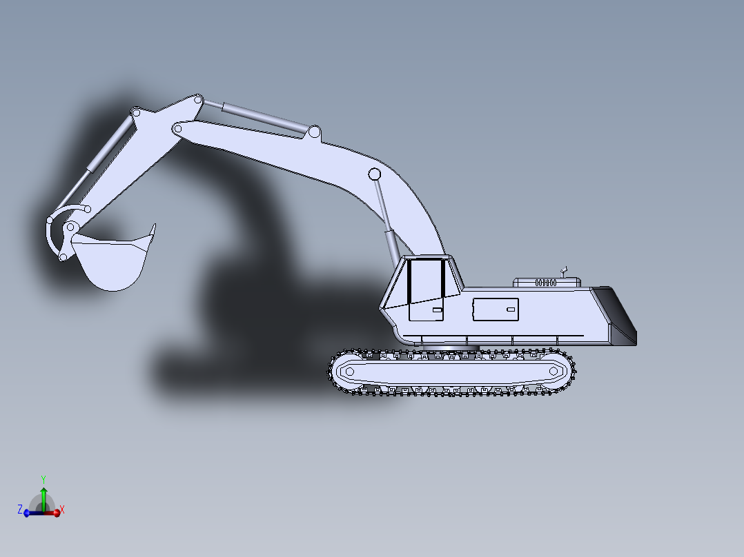 仿形设计之挖掘机(sw14+说明书+cad)