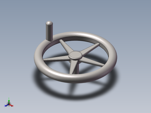 手摇轮3D模型正等轴测缩略图