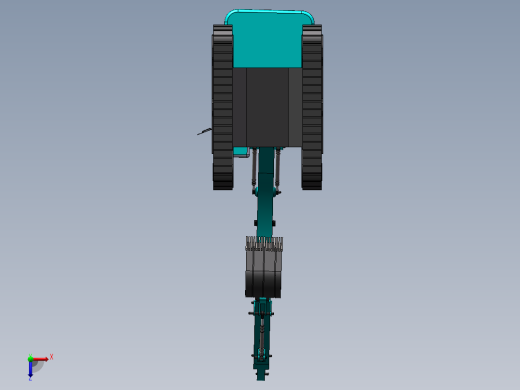 挖掘机3D模型俯视缩略图