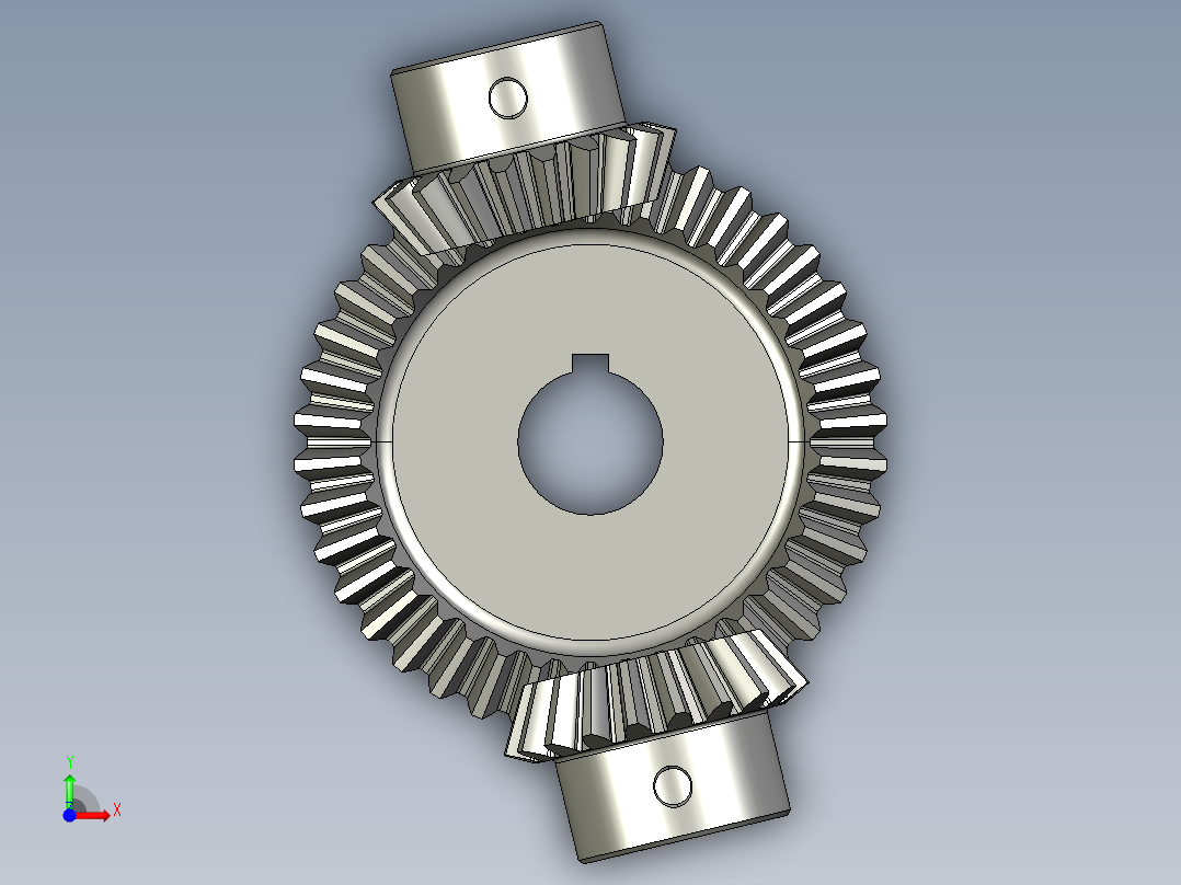 直齿伞齿轮前视图