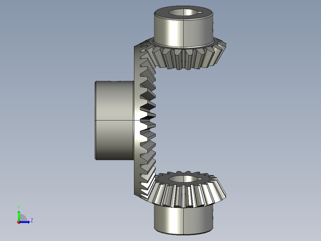 直齿伞齿轮左视图