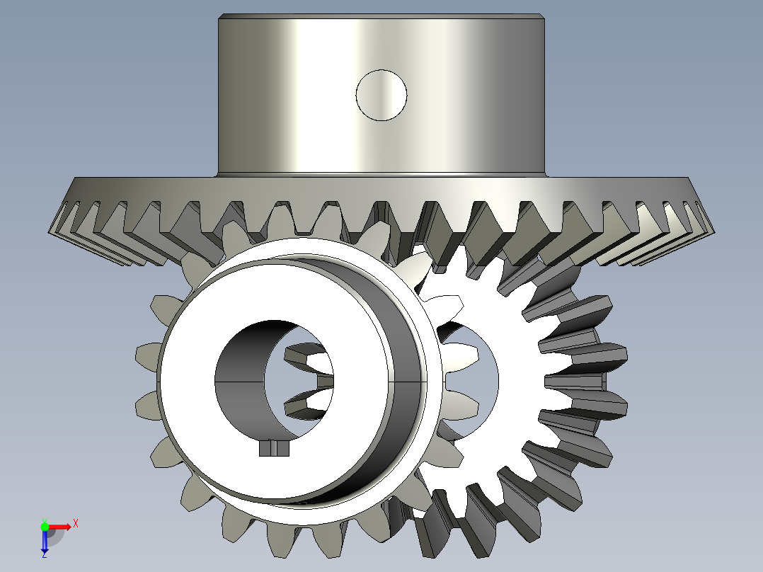 直齿伞齿轮俯视图
