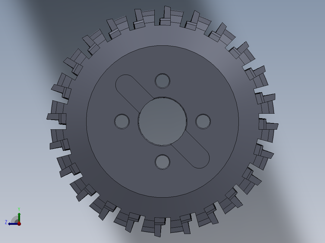 可转位盘铣刀052B右视图