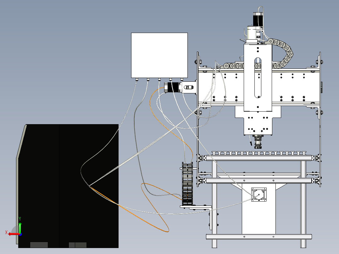 C10_数控铣床三维模型后视图
