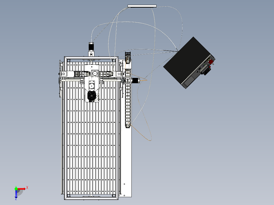 C10_数控铣床三维模型俯视图