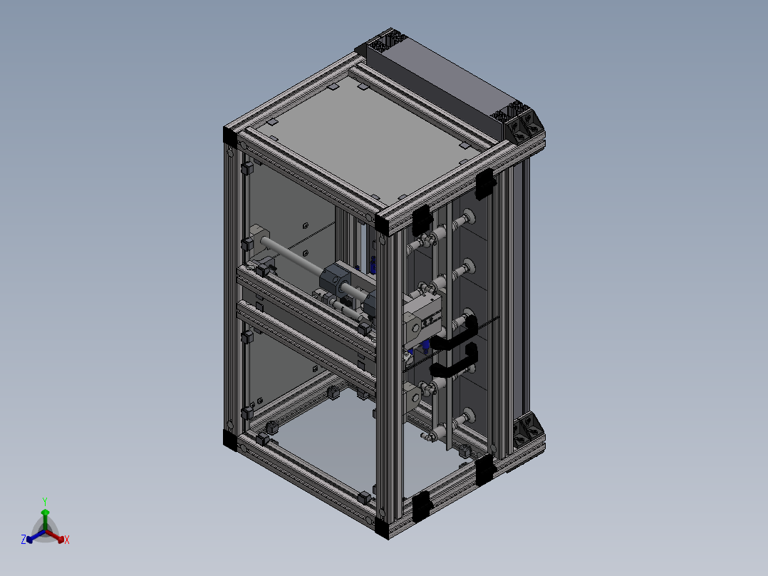 【F59】【STP】【转】某非标真空传输设备正等轴测图