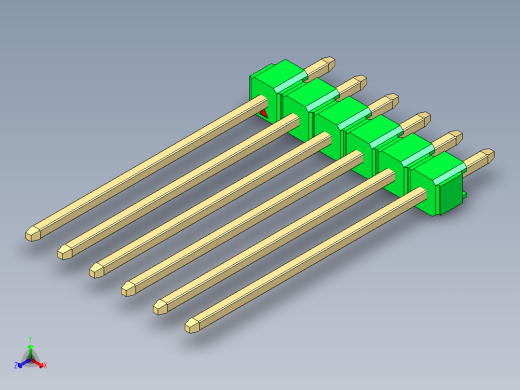 彩色公头100mil（2.54mm）系列-DS1021_green_1x06p_100mil_Type19_rev1.0
