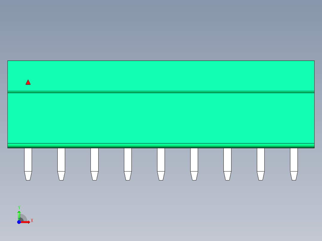 DEGSON 15EDG 系列 3.5mm 插拔式接线端子 FullPack-15EDGVC-3.5-09P-14-00AH前视图