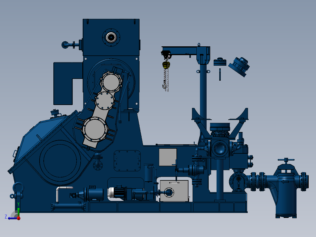 高压污水泵右视图