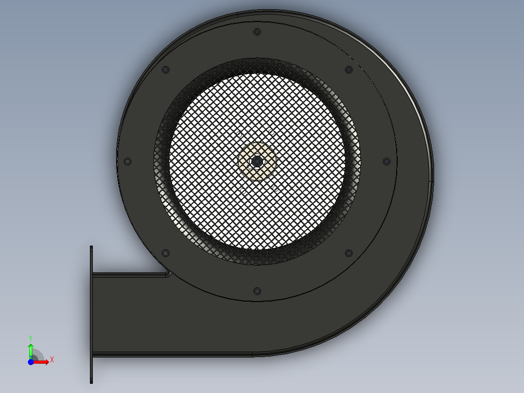 DF多翼式低噪音离心鼓风机1536450===50前视图