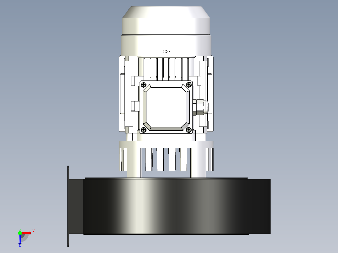 DF多翼式低噪音离心鼓风机1536450===50俯视图