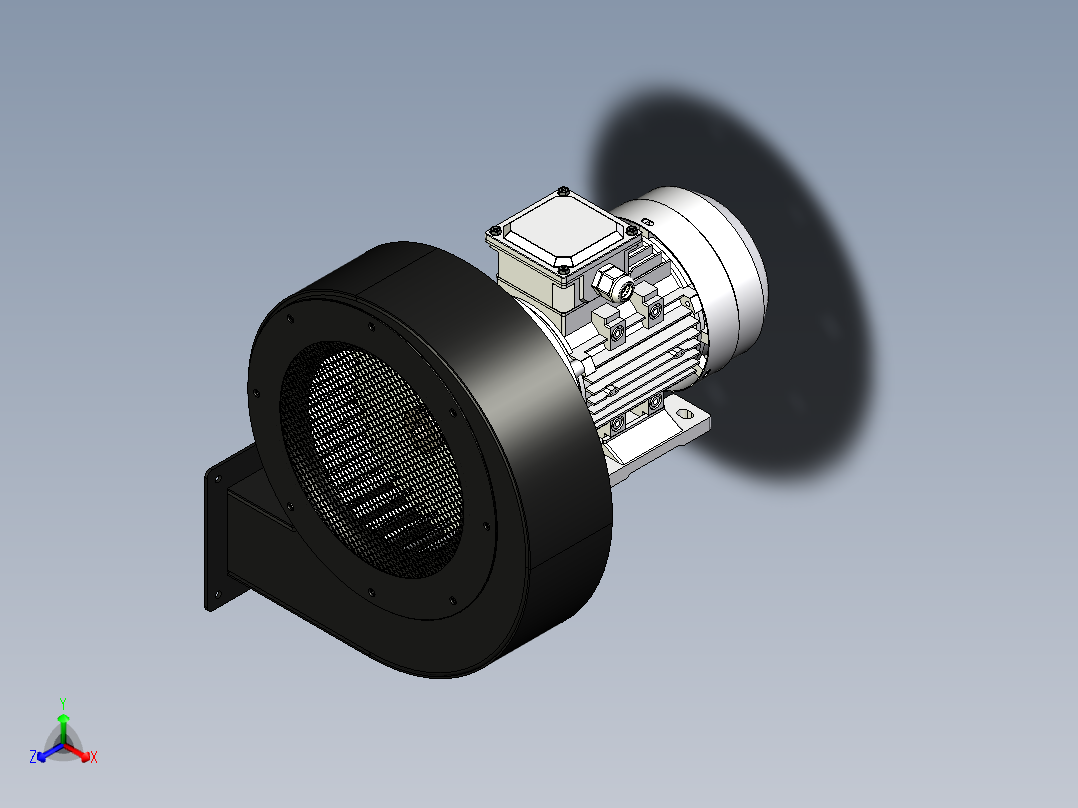 DF多翼式低噪音离心鼓风机1536450===50正等轴测图