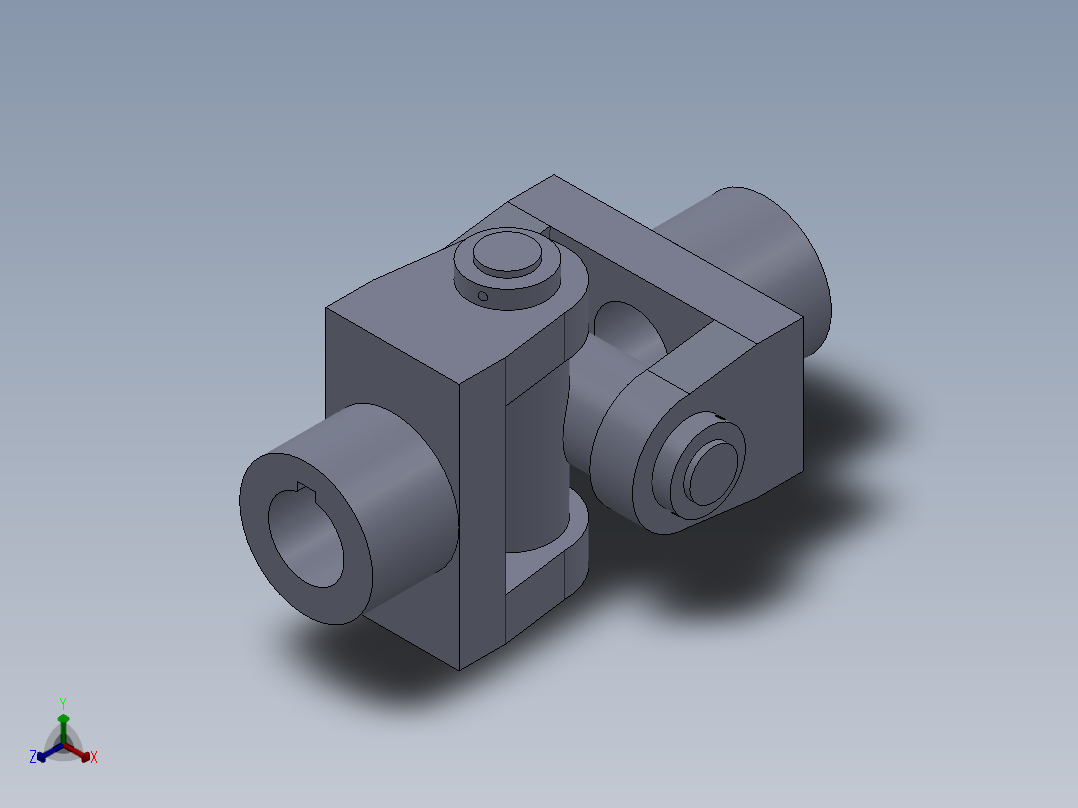 万向联轴节正等轴测图