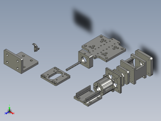 直线模组LHN50N 零部件设计图纸