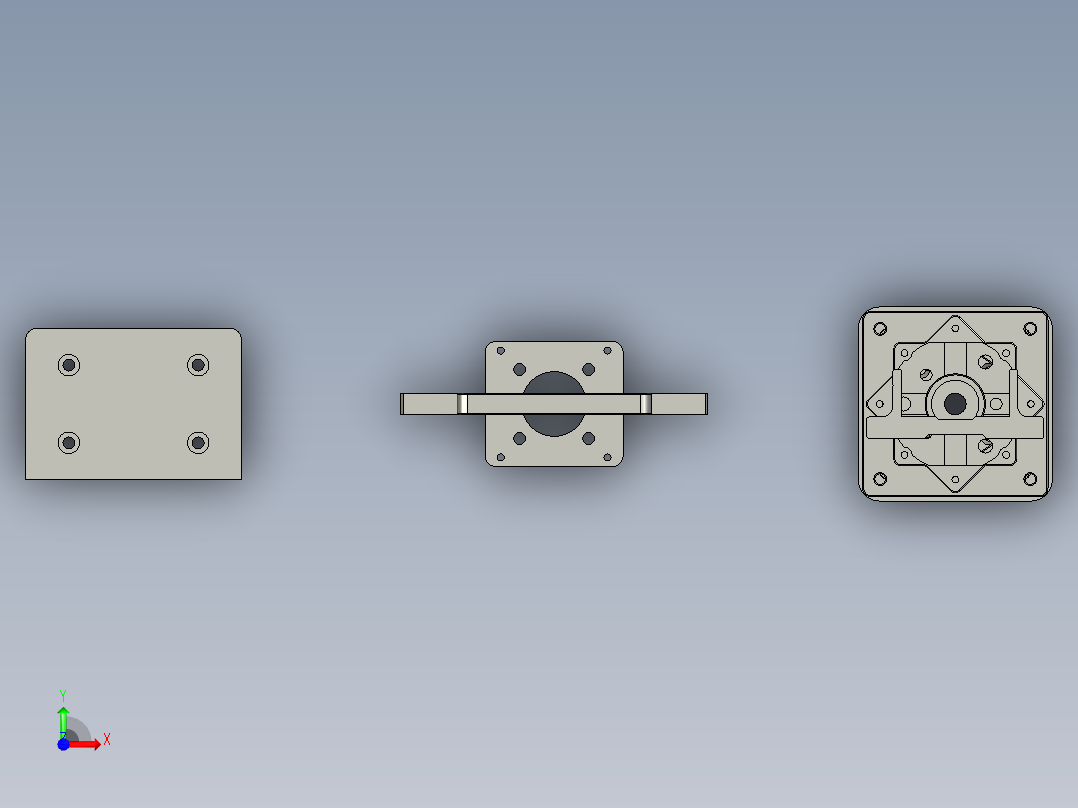 直线模组LHN50N 零部件设计图纸前视图