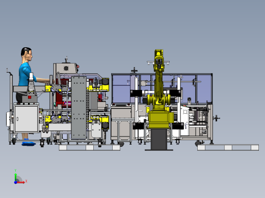 开箱边封收缩人工装箱折盖角边角边码垛前视缩略图