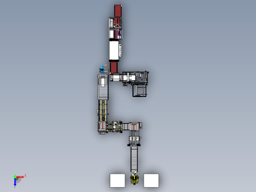 开箱边封收缩人工装箱折盖角边角边码垛俯视缩略图