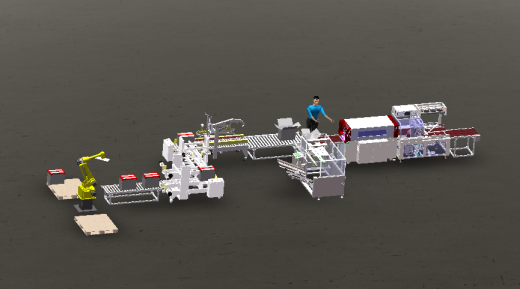 开箱边封收缩人工装箱折盖角边角边码垛缩略图