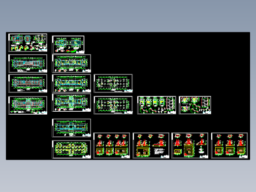 某地四层框架办公楼全套结构施工图
