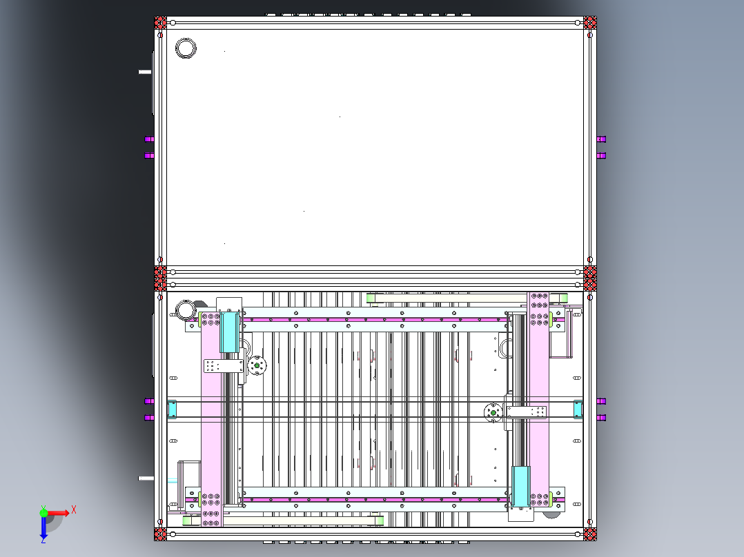 KTBT点胶机俯视图
