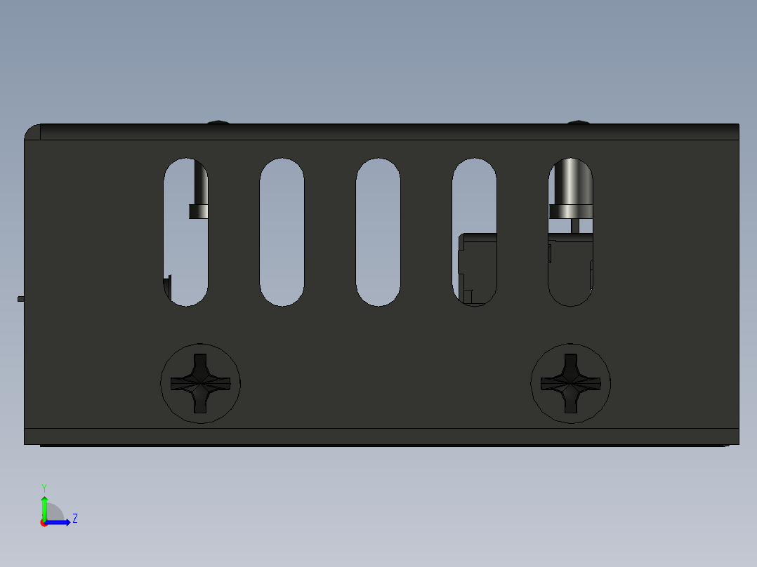 4端口usb迷你高功率集线器端口左视图