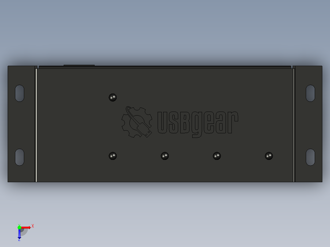 4端口usb迷你高功率集线器端口俯视图