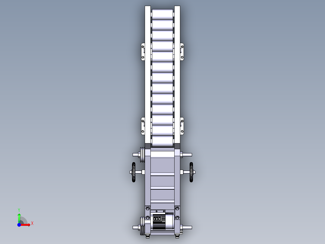 玉米粒运输机构前视图
