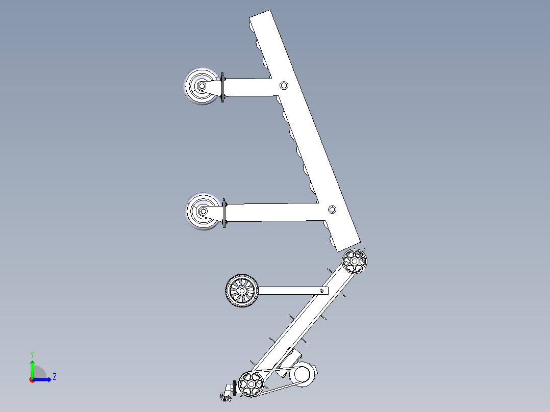 玉米粒运输机构左视图