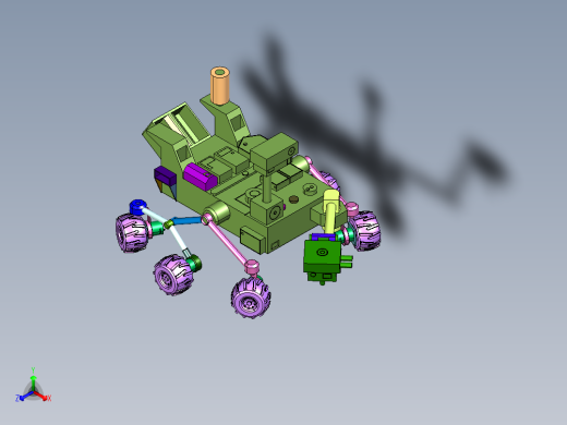 越障性能的六轮摇臂式月球探测车