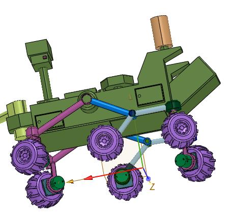 越障性能的六轮摇臂式月球探测车