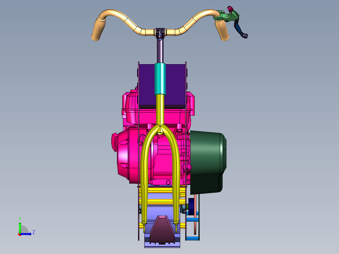 履带滑雪场雪地摩托左视图
