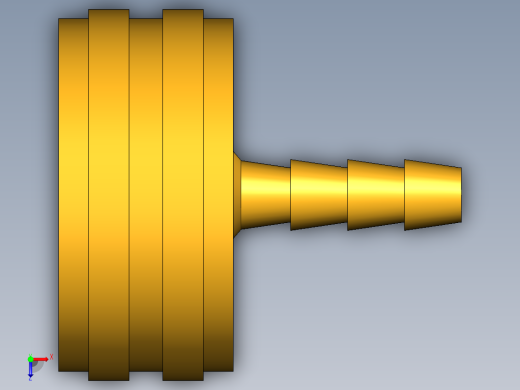 水管接头Swivel Connector Female Garden Hose to Hose Barb 90GH-12-3俯视缩略图