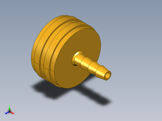 水管接头Swivel Connector Female Garden Hose to Hose Barb 90GH-12-3正等轴测缩略图