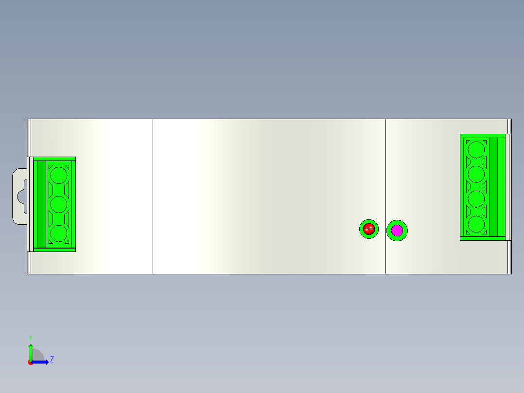 明纬SDR系列开关电源合集轨道式左视图