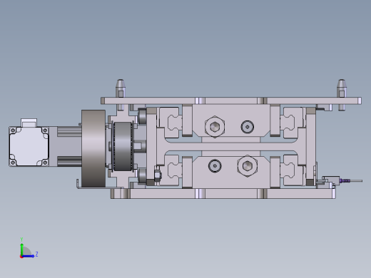 单向三级伸缩货叉左视缩略图