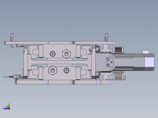单向三级伸缩货叉右视缩略图