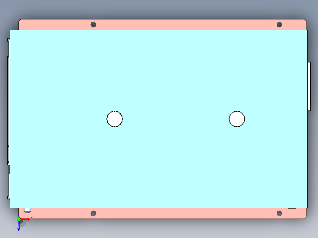 冷冻式空气干燥机模型俯视图
