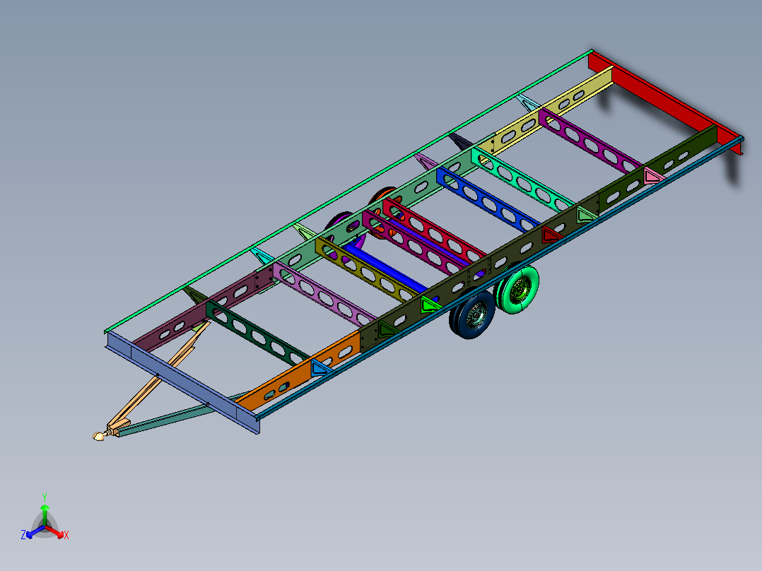 公路版拖挂房车底盘