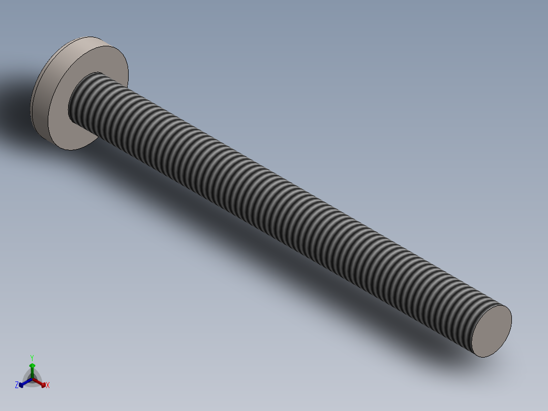 螺丝 M2 x 十字盘头-M2 x 20 Screw head.SLDPRT正等轴测图