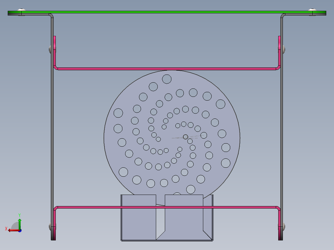 多功能钣金桌后视图