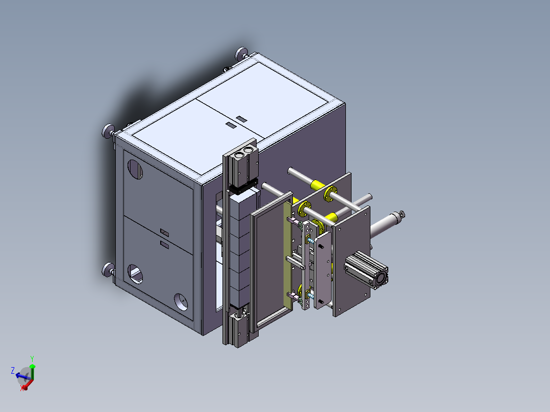 广告印刷机sw18可编辑正等轴测图