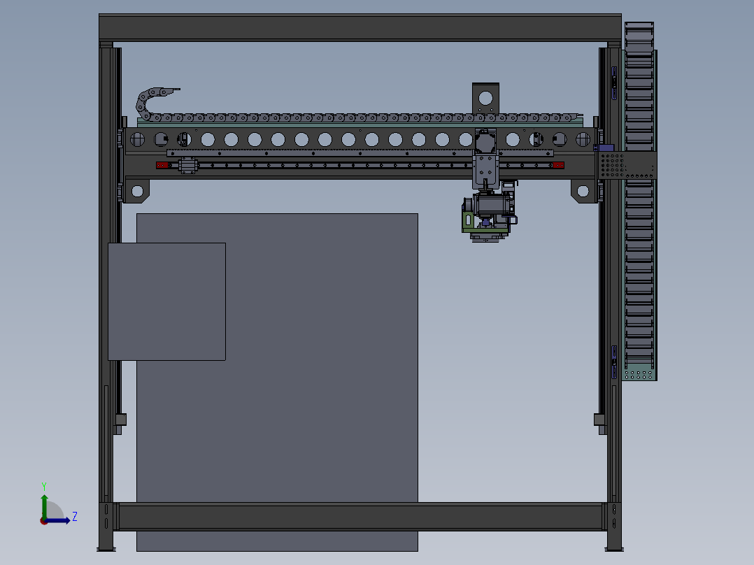 龙门码垛机械臂sw20可编辑左视图